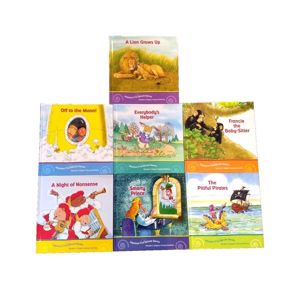 Reader's Digest Fabulous Five Minute Stories Children's HC Book Lot/7 - Like New